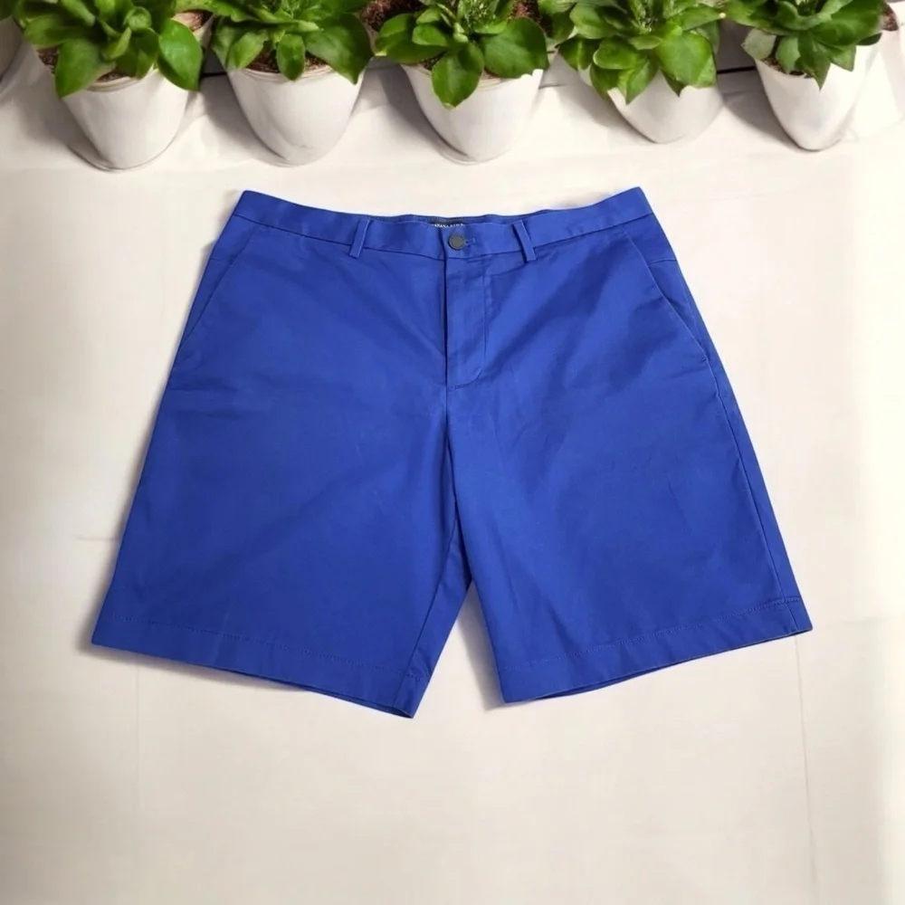 Banana Republic 34 Royal Blue Aiden Tech Temp Core Chino Shorts